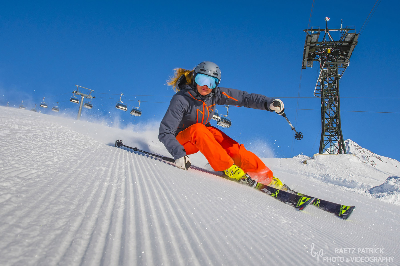 Perfekte Piste im Skigebiet Arlberg